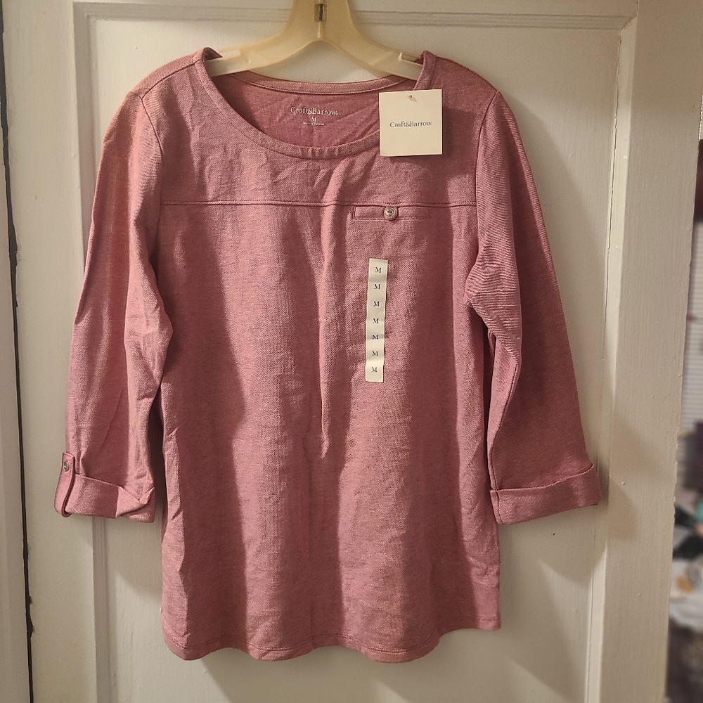 NWT Croft & Barrow Red Shirt Size Medium